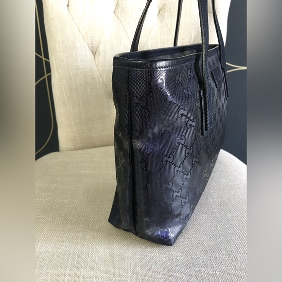 Gucci authentic tote bag navy imprime coated canvas - Picture 8 of 16